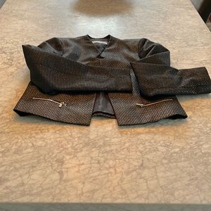 Sharp! Calvin Klein blazer, gray with silver.